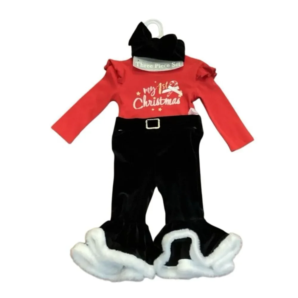 NWT Baby Essentials Merry and Bright Christmas Outfit Photos Size 9M